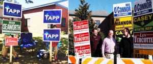 New Hampshire Politics - Holding Signs