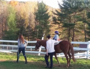 Family horseback riding